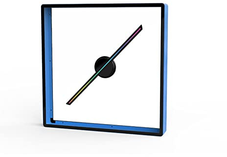 Anuncia ventilador de proyector de holograma 3D, reproductor holográfico, imágenes estéreo, imágenes y videos de soporte, pantalla en tiempo real (juego de 65 cm, negro)