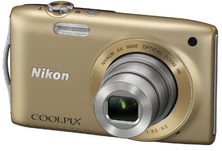 Nikon COOLPIX S3300 Compact Digital Camera - Gold (16MP, 6x Optical Zoom) 2.7 inch LCD (Renewed)