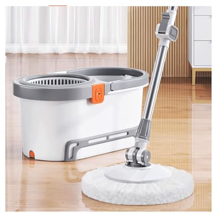 WLH Alexanders Fregona Sistema de mopos de Microfibra Sistema de Limpieza de Pisos de Cubo 1 o 3 Cabezales de trapeadores totales incluidos para Uso en casa y Comercial mopa para Limpiar