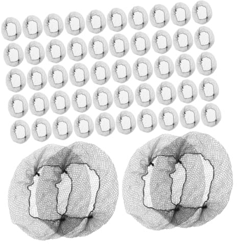EXQUIMEUBLE 100 Stück Unsichtbare Haarnetze aus Stoff für Damen Komfortabel und Transparent zum Kochen für Partys 20 Zoll Haarknotenabdeckung