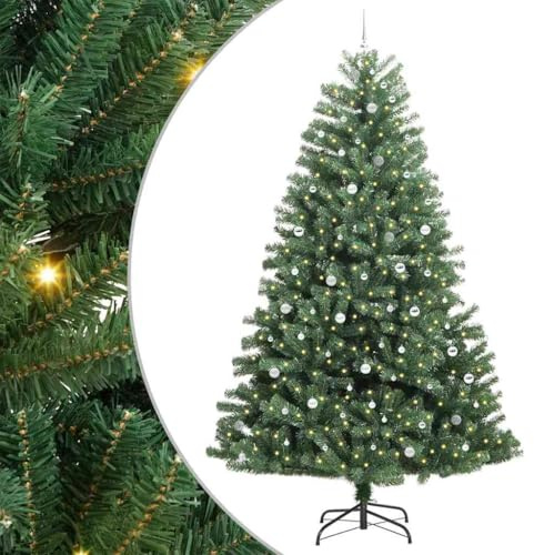 vidaXL Árbol de Navidad Artificial con Ramas articuladas Verde 300 cm, Árbol de Navidad Artificial, Duradero y Moderno, Forma de Cono, Ideal para decoración Festiva, luz Blanca cálida