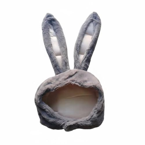 Colcolo Hasenohrenmütze Kostüm Kopfbedeckung Plüsch Tiermütze mit Kuscheligem Tragegefühl Und Biegsamen Ohren für Karneval Fotoshooting zu Hause, Grey, Long Ear