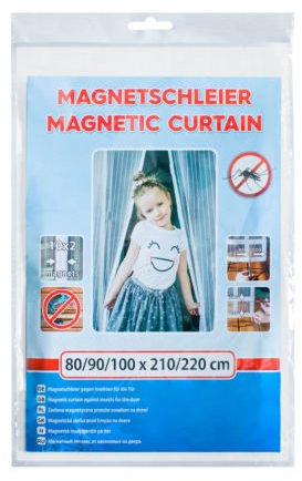 INSEKTENSCHUTZ MAGNETVORHANG Weiss 80/90/100X210/220 cm TÜRNETZ FLIEGENGITTER Magnet