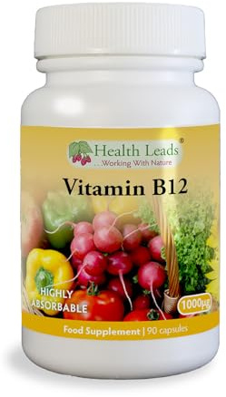 Vitamin B12 Methylcobalamin 1000mcg 90 Capsules, Magnesium Stearate Free & No Nasties, B12 contributes to the Reduction of Tiredness and Fatigue, Normal Function of the Immune System, Made in Wales