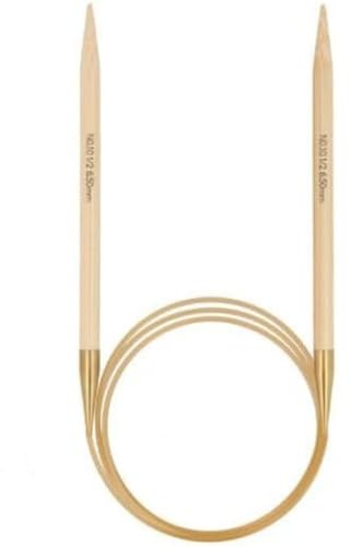 Tulip Stricknadeln, Bambus, Beige, 100 cm x 6,5 mm