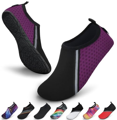SAGUARO Unisex badskor, simskor, vattensportskor, snabbtorkande halkfria, lätta, storlek 36–47