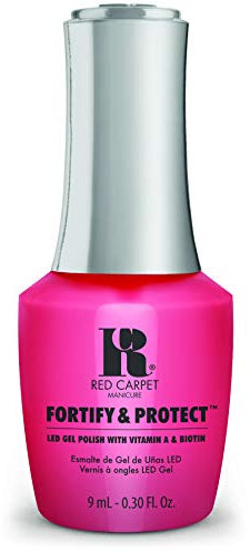 RC Red Carpet Manicure Fortify & Protect Light Pink Pearl Gel Polish for Strong, Healthy Nails - Infused with Vitamin A & Biotin - (Act The Part) Led Nail Gel Color, 0.3 Fl Oz
