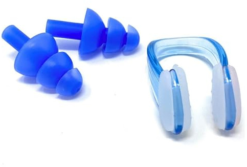 Kit Bouchons d’Oreilles et Pince-nez Natation - Bouchons Nez et Oreilles Piscine - Sport en eau - Bouchons Nez/Oreilles Enfants et Adultes - Unisexe - Natation Synchronisé - Quantité: 1 pièce