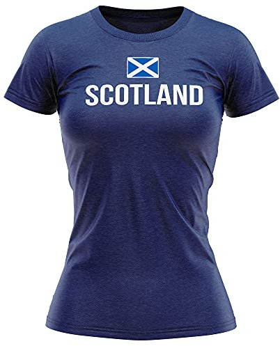 Lila tryck hus England fotbollströja kvinnor – Englands flagga fotbolls-t-shirt – fotbollsland europeisk engelsk turneringsgåvor för henne – unik fottopp, Marinblått Xsp, L