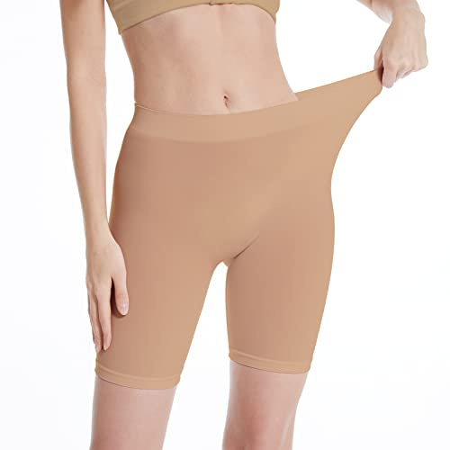 Wiespodex Pantalones Cortos, cómodos Boyshorts para Yoga, Pantalones Cortos de Licra antirozaduras para Debajo del Vestido Blanco