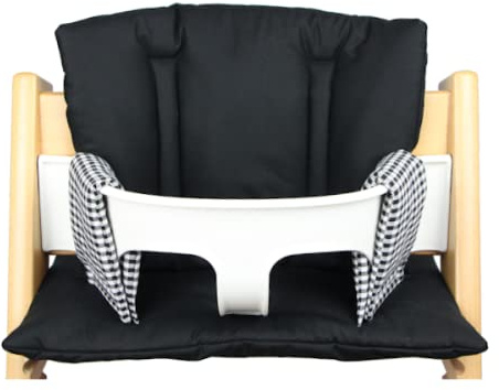 Sitzkissen Ersatzbezug 4tlg schwarz uni für Stokke Tripp Trapp