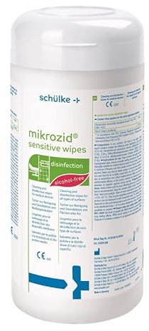 Schülke Mikrozid® Sensitive Wipes Desinfektionstücher 120 Stück | Reinigungstücher zum desinfizieren von Medizinprodukten und Oberflächen | gebrauchsfertig und ohne Alkohol