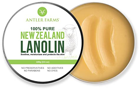Antler Farms - 100% Pure New Zealand Lanolin, 100g, Skin Moisturizer and Protectant, Refined USP Grade Balm