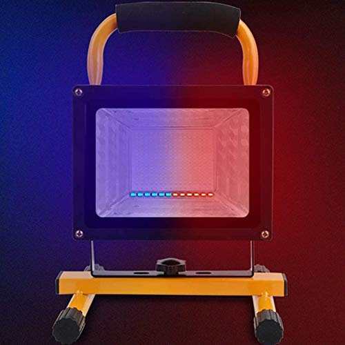TONZN 8000lm 500w LED Proyector portátil para Exteriores con Control Remoto, Ip65 Focos a Prueba de Agua Recargable por USB, 6000k Luz Diurna Foco Exterior Blanco 4 Brillo Lámpara de Camping, 2000