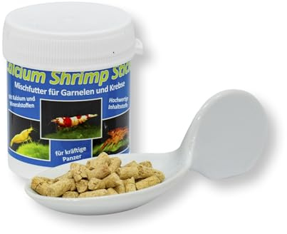 Calcium Shrimp Sticks Garnelenfutter 45 g, Krebsfutter, Futtersticks | Mischfutter mit Kalzium für Garnelen, Zwerggarnelen und Krebse, kräftige Panzer; Geeignet für die regelmäßige Fütterung