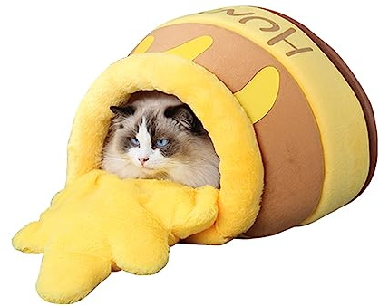 Nid pour chat, nid d'abeille, pour hiver, épais, pliable, en forme de nid d'abeille, confortable, peut être placé dans la salle à manger, étude, chambre à coucher, salon (A)