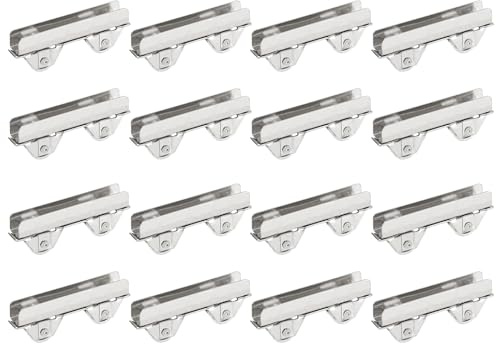 sourcing map Sliding Patio Door Roller Assembly, 6mm Slotted Width Sliding Door Wheel Ball Bearings 48mm Length, Pack of 16