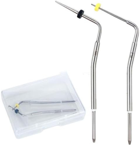 Bceer Gutta Percha Dental Cortador De Encía Dental Cortador Endo Gutta Cortador Rompedor Disuelto Endo Gutta Dental con 2 Puntas(Color:Dos Agujas)