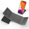 seenda Tastiera Bluetooth pieghevole con touchpad, tastiera ricaricabile senza fili pieghevole con trackpad per Android Windows iOS Mac, tablet laptop, DE QWERTZ, 3 canali Bluetooth, nero