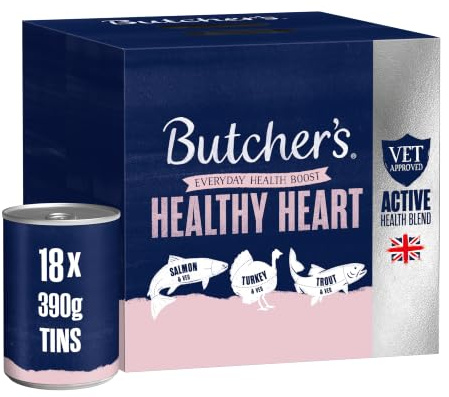Butcher's Grain Free Healthy Heart Tins 18 x 390g With Buddy's Poop Bag Dispenser