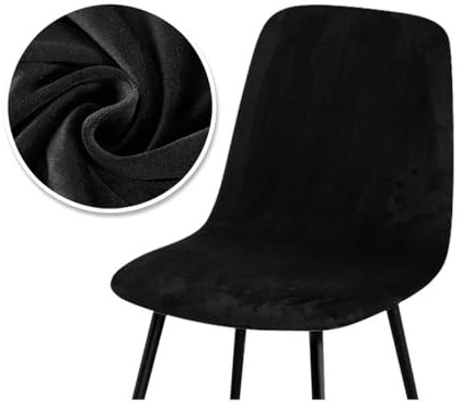 nonotse 2/4/6 Velvet Short Back Chair Cover Stretch Slipcovers Elastic Seat Chair Covers Dining Room Bar Office Party Banquate