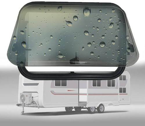 FANYING Wohnmobil-Fenster, abgerundete Acryl-Isolierverglasung aus Aluminiumlegierung, Wohnmobil-Fenster, Fenster für Wohnwagen, Wohnmobile, Anhänger, Yachten,600 * 500mm