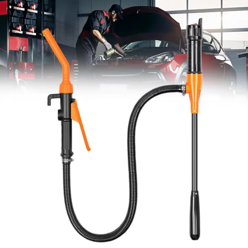 Treesunshine Pompe portable multifonctionnelle, à piles, pompe à eau manuelle, tuyau de 100 cm de long, pompe de transfert d'huile diesel