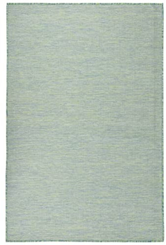 Homgoday Outdoor-Teppich mit Flachgewebe, 120 x 170 cm, Türkis, Küchenläufer für Flur, Wohnzimmer, Teppiche für Schlafzimmer
