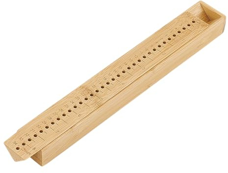 BENECREAT Herramienta de Perforación de Encuadernación de Bambú con Perforador, Herramienta de Encuadernación de Libros Guía, Kit de Encuadernación Manual para Amantes de los Libros,225x31x20.5mm