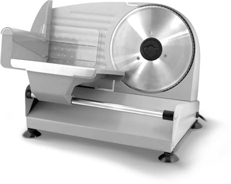 Silva Schneider Coupe universelle AS 500 | 150 W | Boîtier métallique | Couteau en acier inoxydable de 19 cm | Réglage précis de la largeur de coupe (0-15mm) | Engrenages et pieds antidérapants