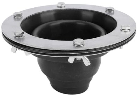 SUPYINI Zelt Ofen Jack Kit, Zelt-Anschluss-Kit, Hochtemperatur-Silikon-Rohrmanschetten-Dachabzugs-Kit, Kompatibel mit Dreiwandigen Rohrabschnitten (Schwarz)
