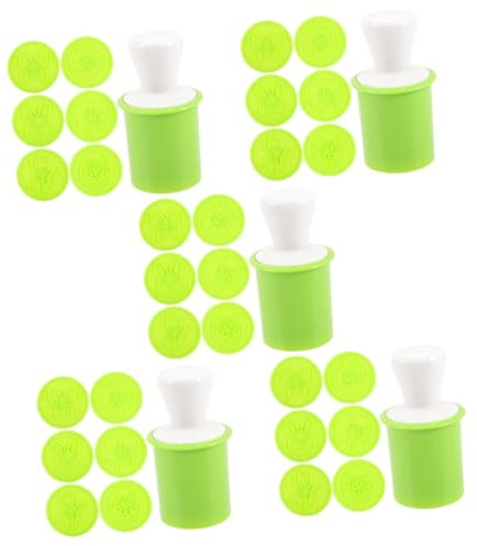 Ciieeo 5 Juegos De Moldes De Galletas De Plástico Hechos A Mano Kit De Utensilios Para Hornear Mini Cortadores De Galletas De Halloween Calentador De Sello De Cera Moldes De