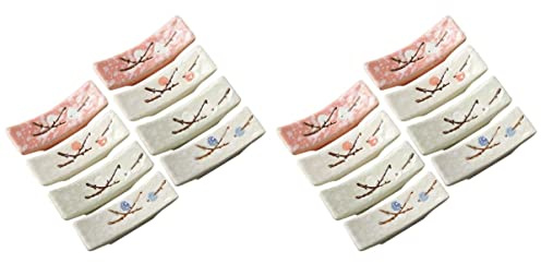 Supporto per Bacchette, 16 Pezzi, per cucchiai, forchette, Fiori, Cucina, Motivo a Fiori, ciliegio, forchette, casa, Tavolo da Pranzo, Prugna, Ceramica, Bacchette, Giapponese, Antiscivolo
