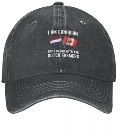 OOAXBEED Basecap Ich Bin Kanadier und stehe an der Seite der niederländischen Bauern. Die Niederlande sind stark. Ich stehe an der Seite der Niederlande. Baseballkappe