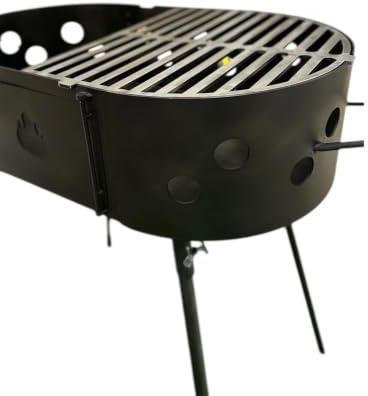 Barbecue Generico da piano cottura Francis Oval Grill Argentina Legna e carbone Braciere portatile staccabile Artisan Nic Store BBQ