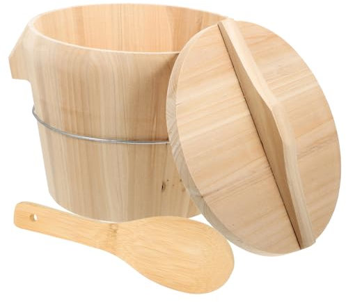 Alipis Barril De Arroz Al Vapor De Madera Cubo De Vapor Para Cocinar Al Para Cantinas y Restaurantes