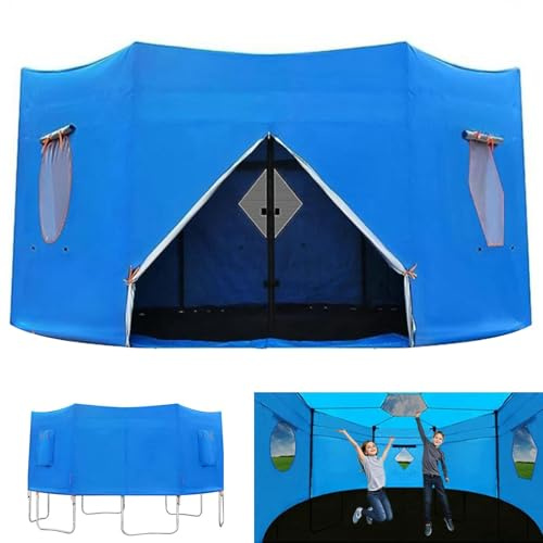 Générique Tente De Trampoline, Toile Oxford, Bleu, 1,8 M, 2,4 M, 3 M, 3,6 M, 4,3 M, 4,5 M, Avec Fenêtre Et Puits De Lumière, Auvent De Trampoline(6FT-6)
