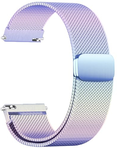 Sundara 18mm klockarmband nylon kompatibelt med Watch GT 5/4 41 mm ersättningsarmband för Garmin Vivoactive 4S/Vivomove 3S armband för Forerunner 255S/265S Garmin Venu 2S/3S dam/herr