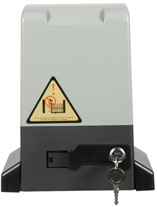 Motorisierung für Schiebetore, 1200 kg, 240 V AC, Motor, elektrisch, automatisch, Infrarot-Sensoren, 2 Fernbedienungen, geeignet für Türen aus Edelstahl, Eisen, Holz, Vinyl (370 W)