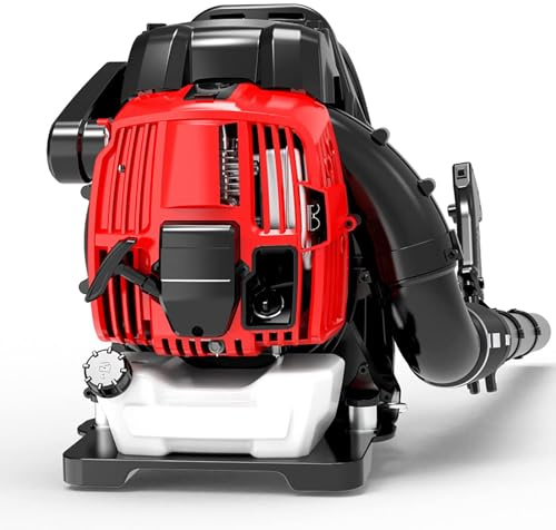 75.6cc 4-Cycle Backpack Leaf Blower | High-Power Gas Powered for Garden Cleaning, Snow Removal & Debris Vacuum | Commercial Grade with Horizontal Shaft