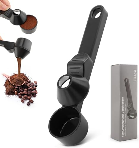 Measuring Spoon Funnel 2-in-1-2 TBSP Scoop for Protein Powder & Coffee - Anti-Spill Kitchen Utensil