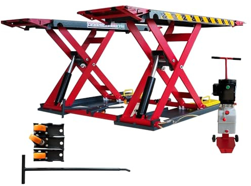 KT-X77 7000 lbs Portable Medium Height Scissor Lift Adjustable Height Lift for Cars, SUVs and Light Trucks