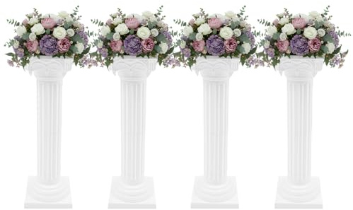 TOWIUOA Wedding Roman Column Greek Pillars Stand Plastic Wedding Pillars Columns Decorative Roman Column Pedestal Classical Garden Pillar Caring Your Skin For Decorating Gardens, Patios (4)