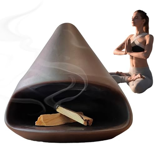 Quemador de cerámica para Cuenco de Salvia, para Incienso de Santo, para recogedor de Cenizas | Cuenco para difuminar aromaterapia para Yoga, Sala de meditación, relajación, Decor