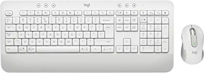 Logitech 920-011038 Tastiera Mouse Incluso Ufficio Bluetooth Qwerty Nordic Bianco (logitech Signature Mk650)