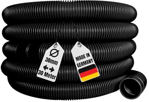 AquaOne Solarschlauch Poolschlauch 30 Meter 38mm 1 1/2' Solarschlauch Poolschlauch Muffenabstand 1,5m Schwimmschlauch Saugschlauch Pool Schlauch