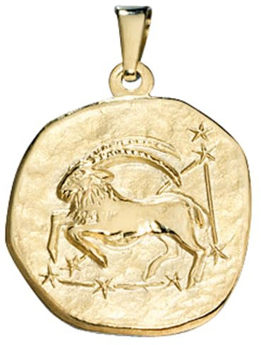 Sternzeichen Steinbock - Anhänger aus 333 Gold Gelbgold Halsschmuck Unisex