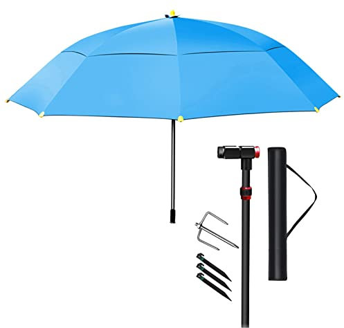 Voiles d'ombrage imperméables pour parapluie de pêche - Parasol de jardin pliable multi-usages avec mât télescopique à 360° pour camping, pique-nique, terrain de golf, parasol de plage good