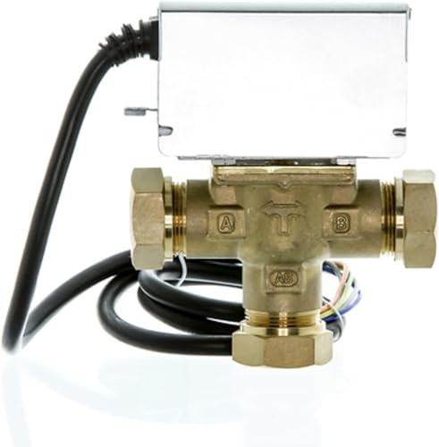Team Controls Motorisiertes Zonenventil für Heizkreisverteiler, 3 Anschlüsse, mittlere Position, 22 mm, 5 Drähte, direkter Ersatz für Honeywell V4073A, Tower, Banico, Horstmann