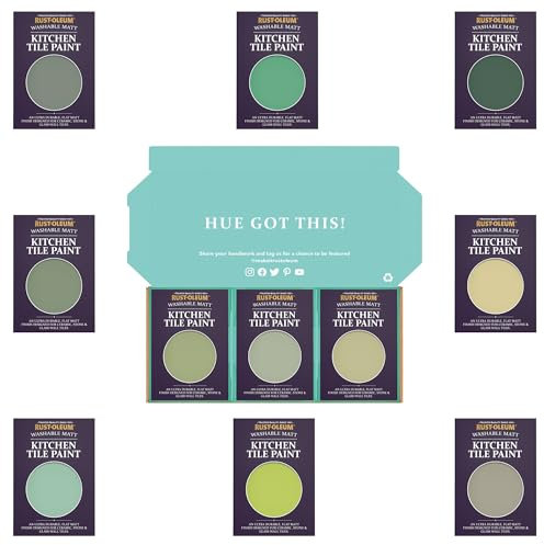 Rust-Oleum Kitchen Wall Tile Paint in Matt Finish – Rich Greens Tester Box
